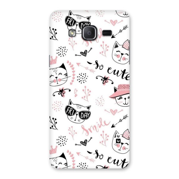 Cute Cat Swag Back Case for Galaxy On7 Pro
