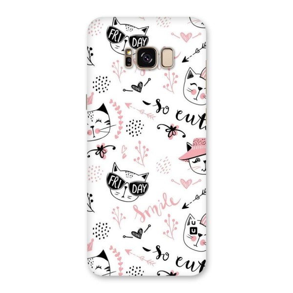 Cute Cat Swag Back Case for Galaxy S8 Plus