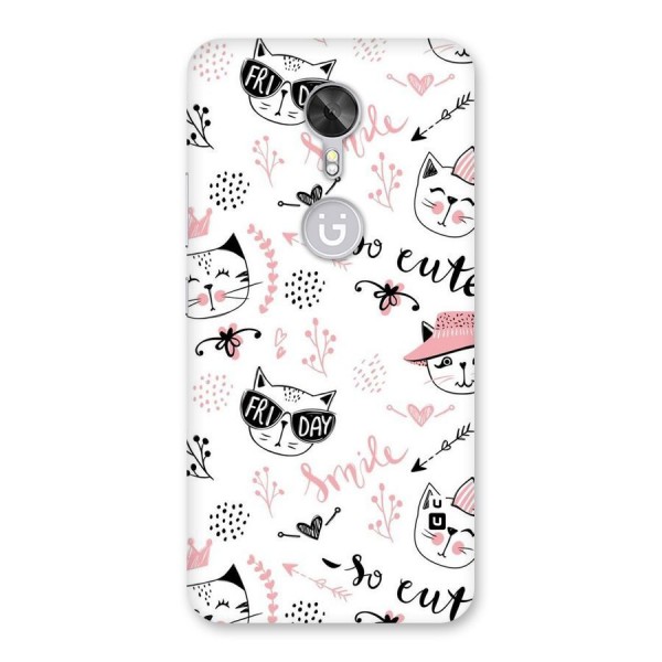 Cute Cat Swag Back Case for Gionee A1