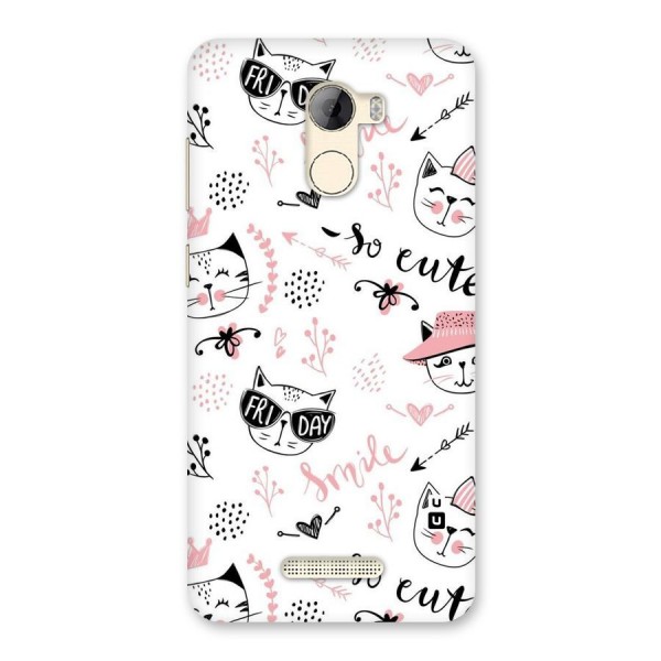 Cute Cat Swag Back Case for Gionee A1 LIte