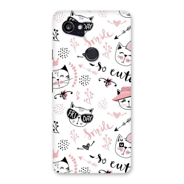 Cute Cat Swag Back Case for Google Pixel 2 XL
