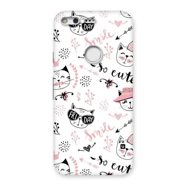 Cute Cat Swag Back Case for Google Pixel XL