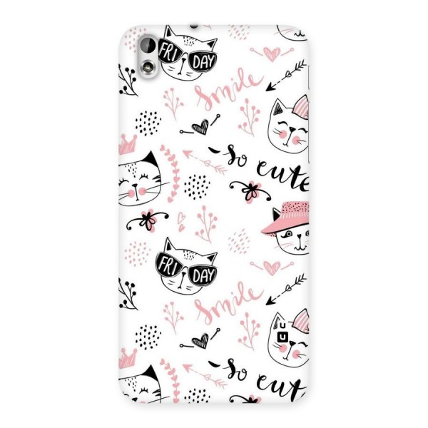 Cute Cat Swag Back Case for HTC Desire 816