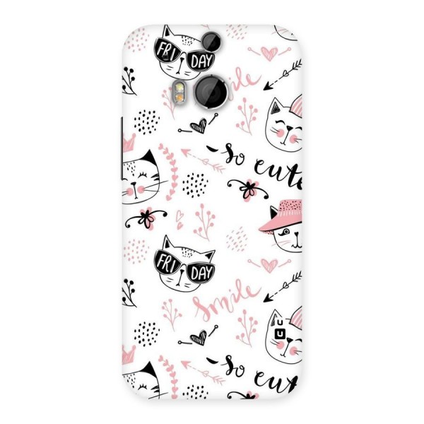 Cute Cat Swag Back Case for HTC One M8