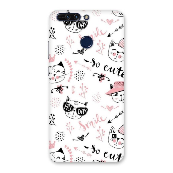 Cute Cat Swag Back Case for Honor 8 Pro