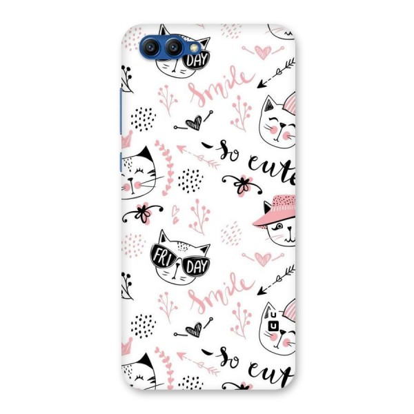 Cute Cat Swag Back Case for Honor View 10