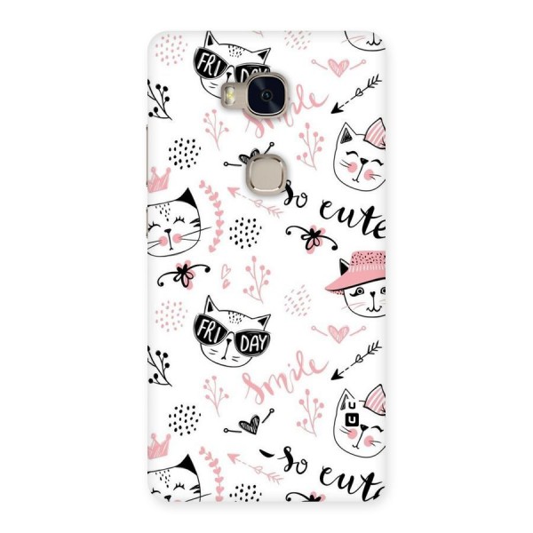 Cute Cat Swag Back Case for Huawei Honor 5X