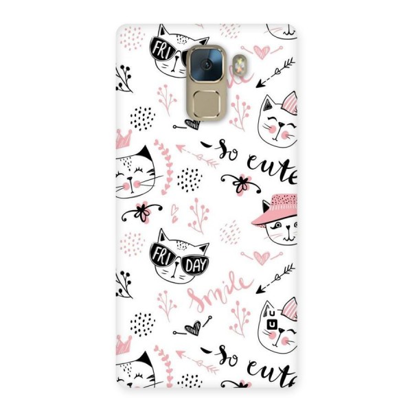 Cute Cat Swag Back Case for Huawei Honor 7