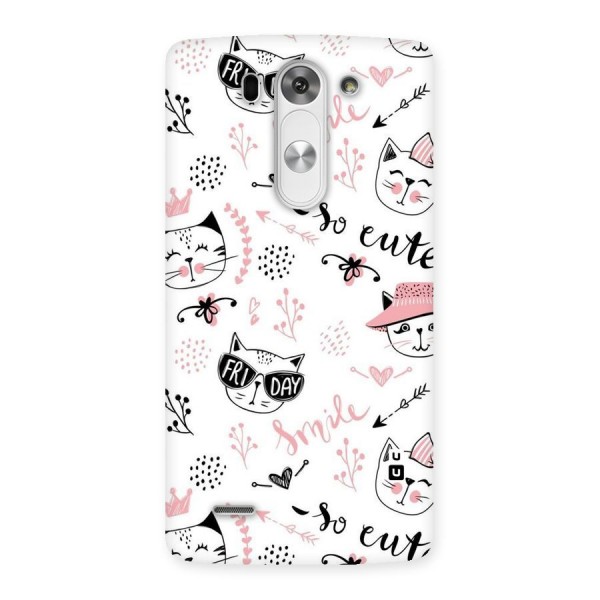 Cute Cat Swag Back Case for LG G3 Beat