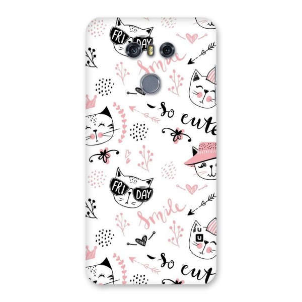 Cute Cat Swag Back Case for LG G6