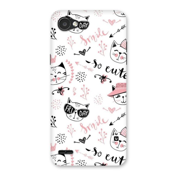 Cute Cat Swag Back Case for LG Q6