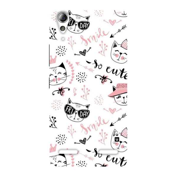 Cute Cat Swag Back Case for Lenovo A6000