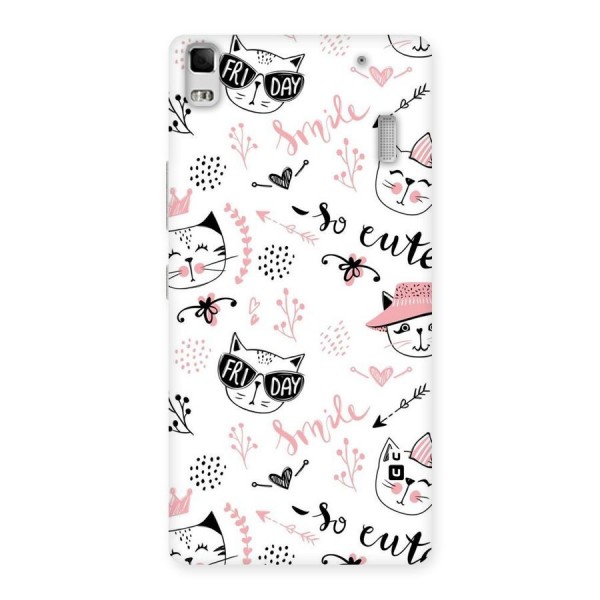 Cute Cat Swag Back Case for Lenovo A7000
