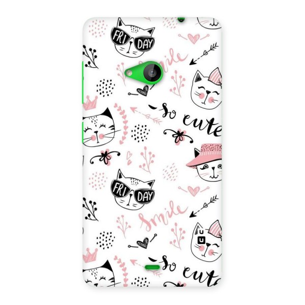Cute Cat Swag Back Case for Lumia 535