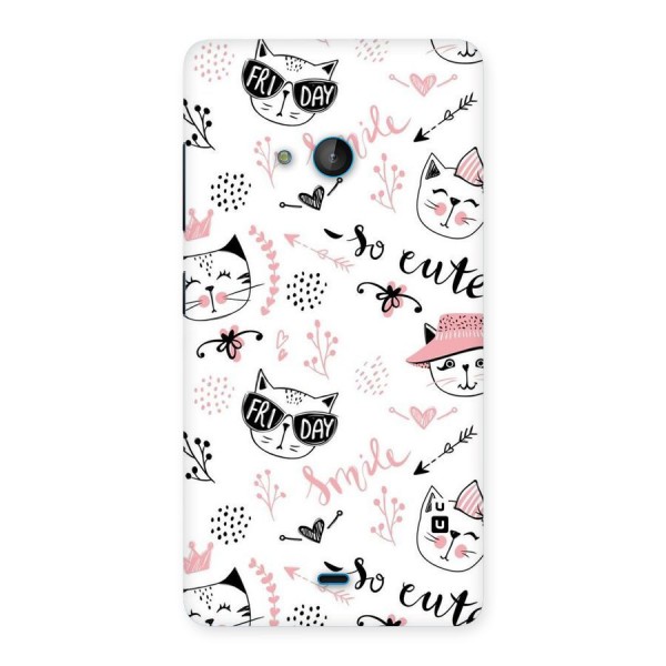 Cute Cat Swag Back Case for Lumia 540
