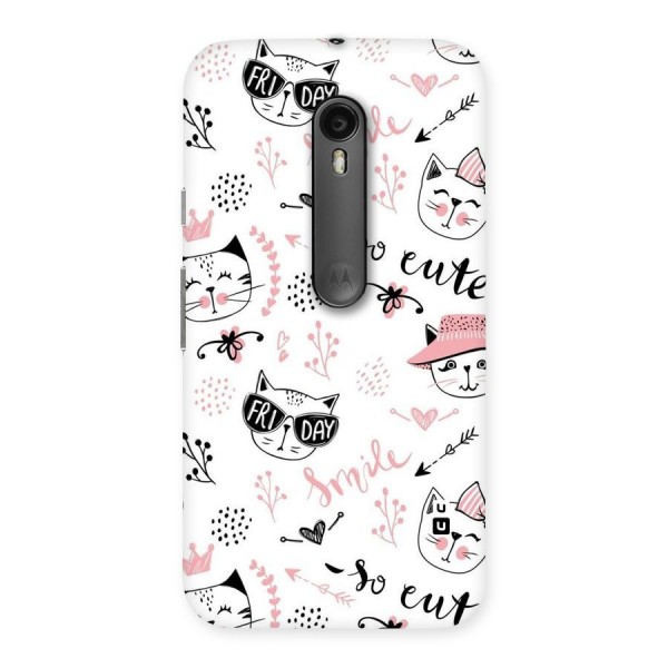 Cute Cat Swag Back Case for Moto G3
