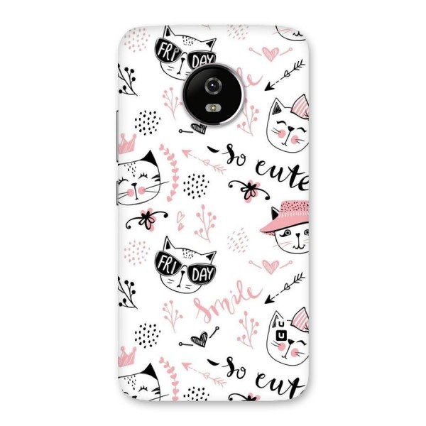 Cute Cat Swag Back Case for Moto G5