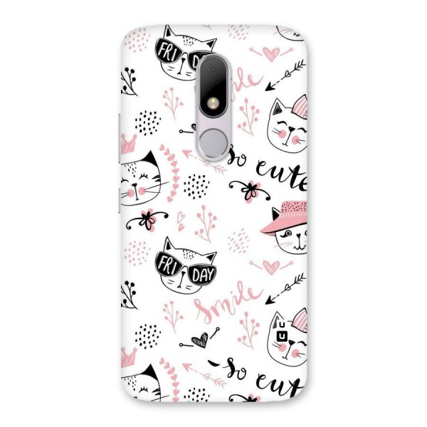 Cute Cat Swag Back Case for Moto M