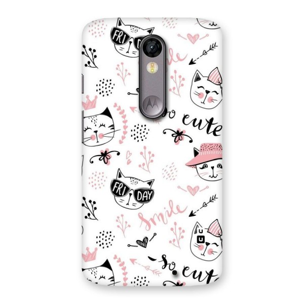 Cute Cat Swag Back Case for Moto X Force