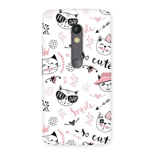 Cute Cat Swag Back Case for Moto X Play