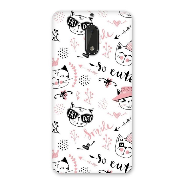 Cute Cat Swag Back Case for Nokia 6