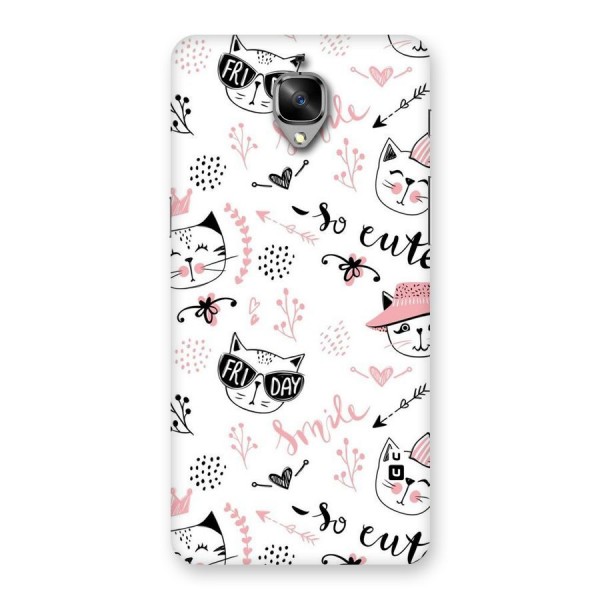 Cute Cat Swag Back Case for OnePlus 3