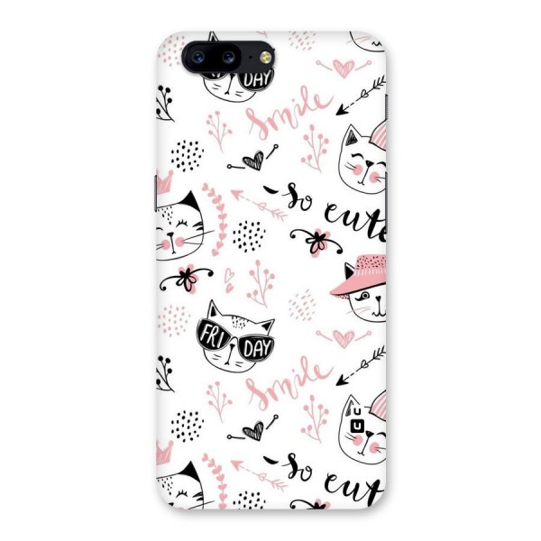 Cute Cat Swag Back Case for OnePlus 5