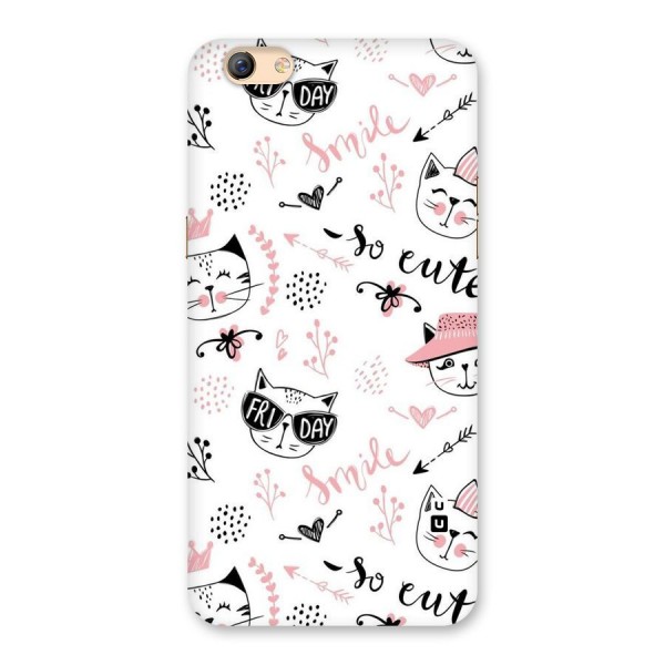 Cute Cat Swag Back Case for Oppo F3 Plus