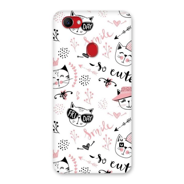 Cute Cat Swag Back Case for Oppo F7
