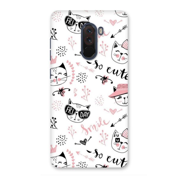 Cute Cat Swag Back Case for Poco F1