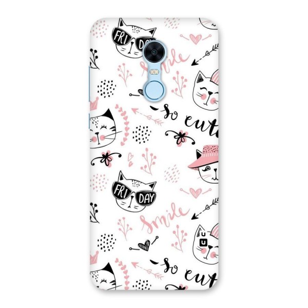 Cute Cat Swag Back Case for Redmi Note 5