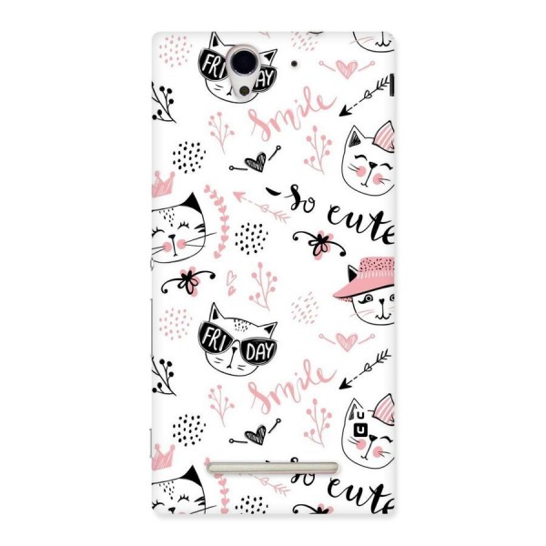 Cute Cat Swag Back Case for Sony Xperia C3