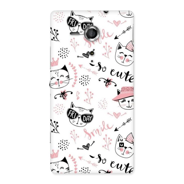 Cute Cat Swag Back Case for Sony Xperia SP