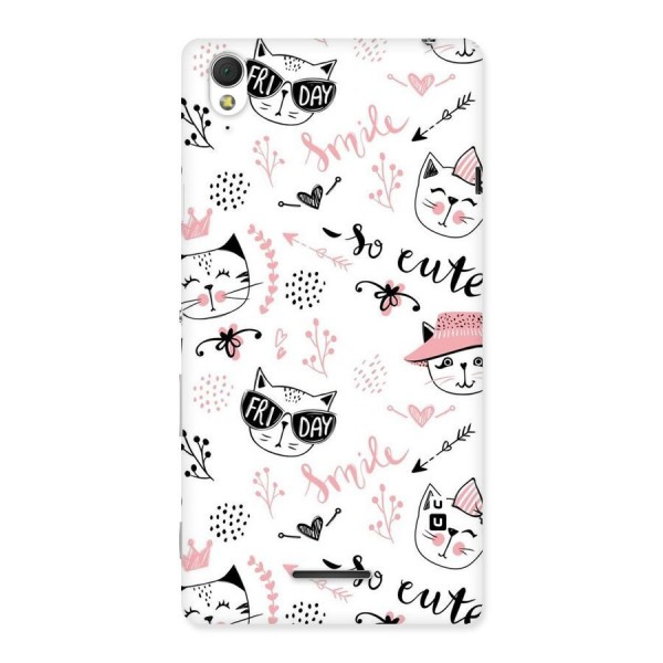 Cute Cat Swag Back Case for Sony Xperia T3