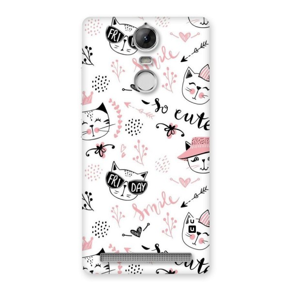 Cute Cat Swag Back Case for Vibe K5 Note