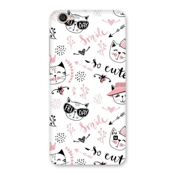 Cute Cat Swag Back Case for Vivo Y55