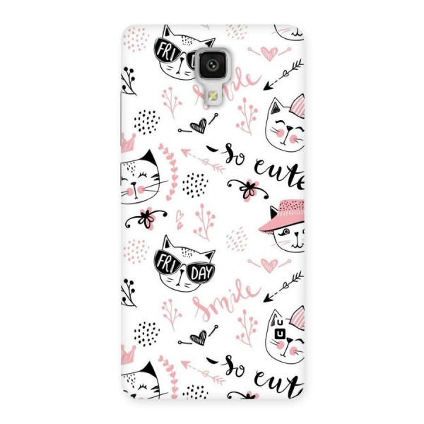 Cute Cat Swag Back Case for Xiaomi Mi 4