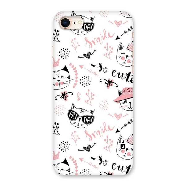 Cute Cat Swag Back Case for iPhone 8
