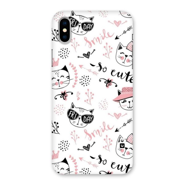 Cute Cat Swag Back Case for iPhone X