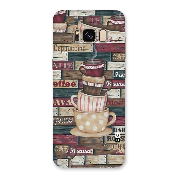 Cute Coffee Cups Back Case for Galaxy S8