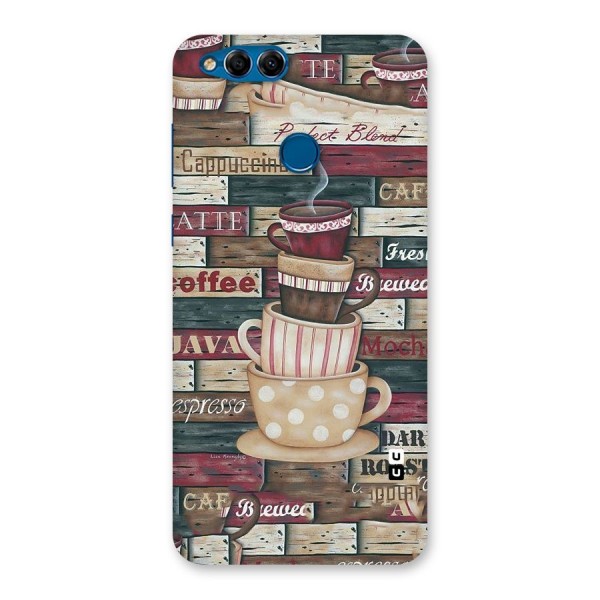 Cute Coffee Cups Back Case for Honor 7X