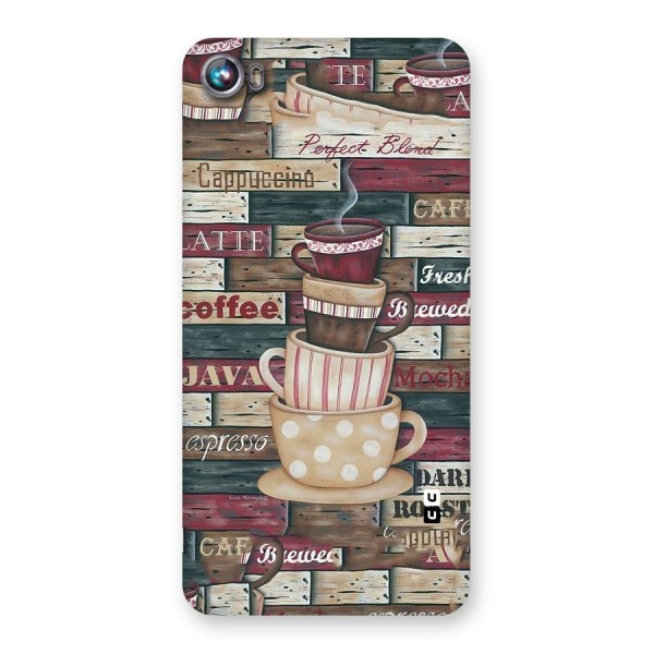 Cute Coffee Cups Back Case for Micromax Canvas Fire 4 A107