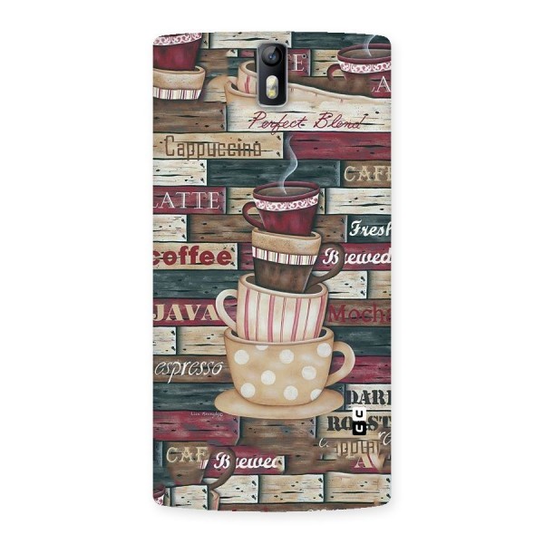 Cute Coffee Cups Back Case for One Plus One