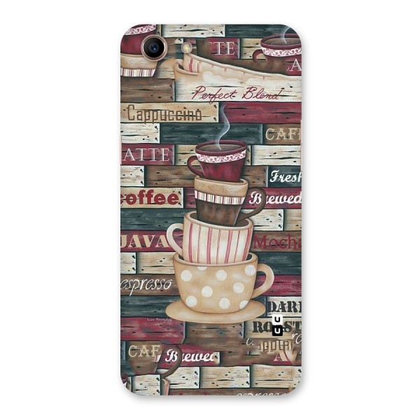 Cute Coffee Cups Back Case for Oppo A83 (2018)