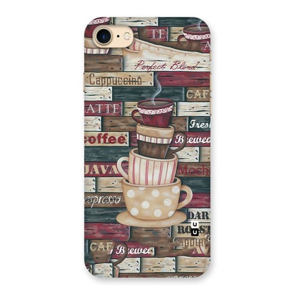 Cute Coffee Cups Back Case for iPhone 7