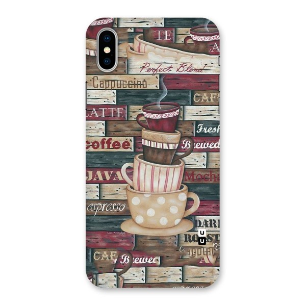 Cute Coffee Cups Back Case for iPhone X