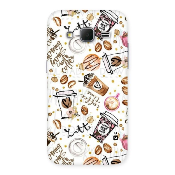 Cute Coffee Pattern Back Case for Galaxy Core Prime