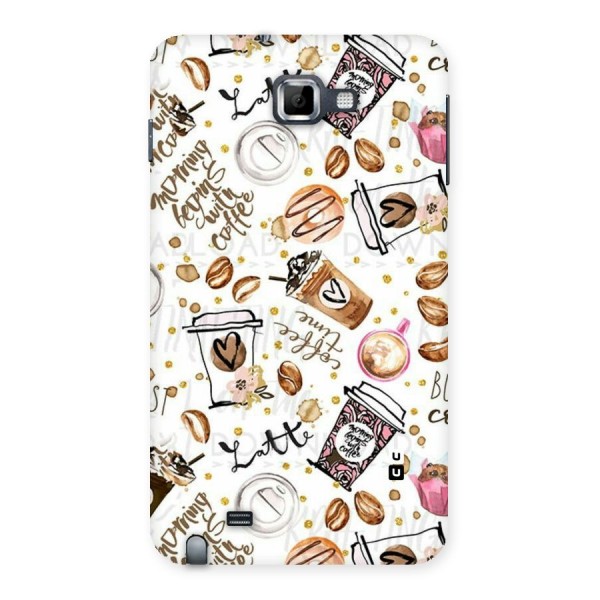 Cute Coffee Pattern Back Case for Galaxy Note