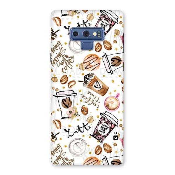 Cute Coffee Pattern Back Case for Galaxy Note 9