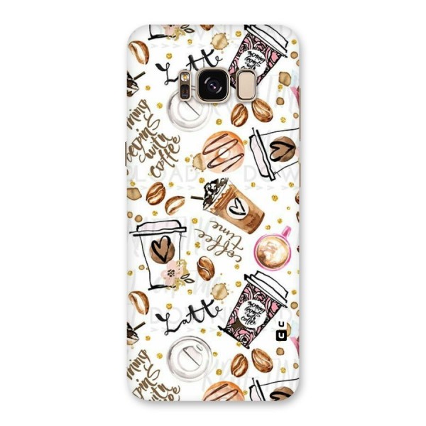 Cute Coffee Pattern Back Case for Galaxy S8